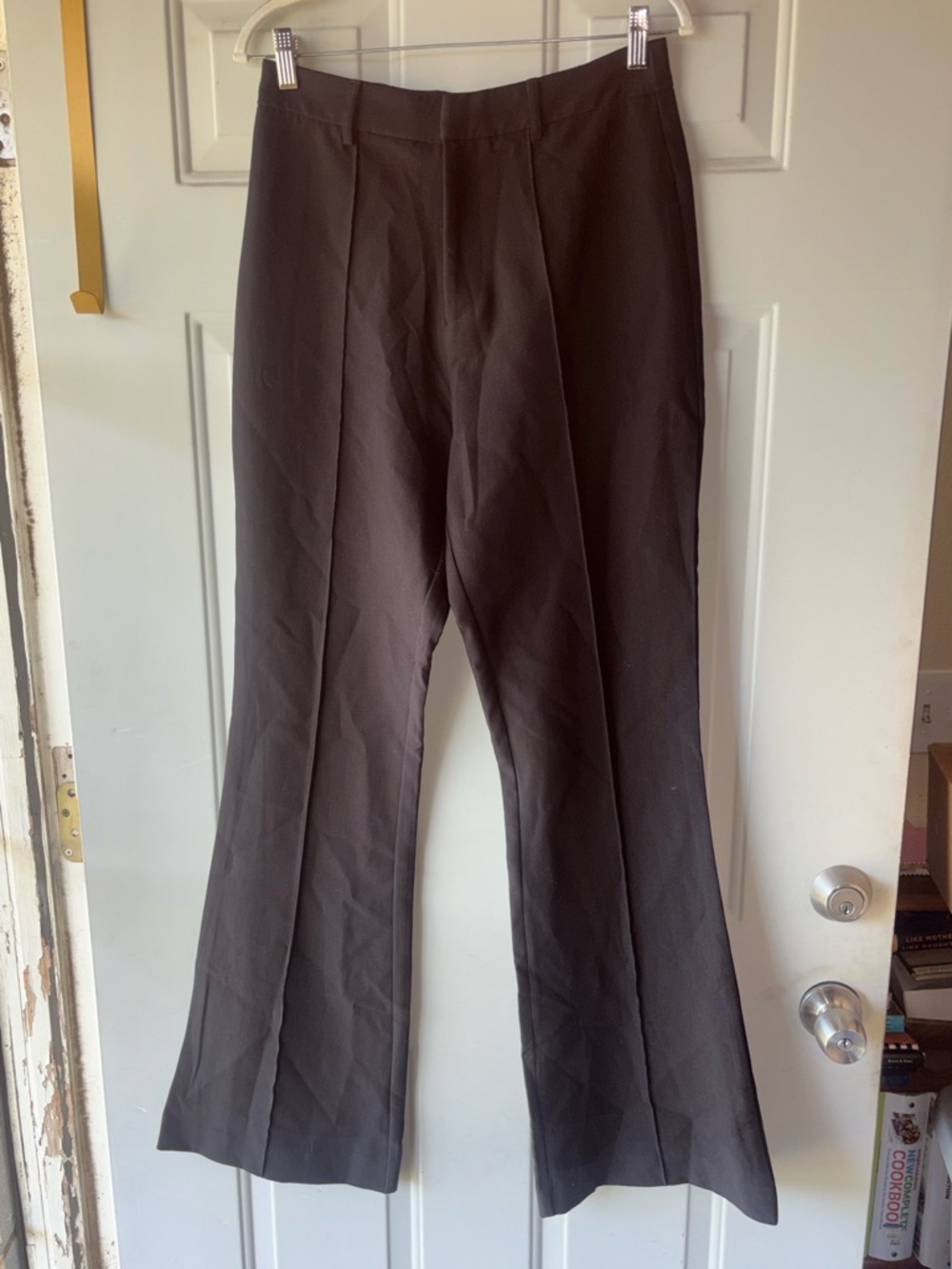 Boa. Because of Alice black pintuck flare pants size L